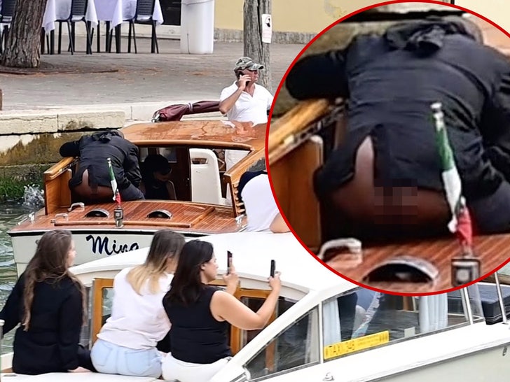 Kanye West flashes his n@k£d b^tt in Italy