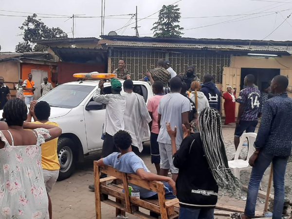 Gabonese citizens take to the streets to celebrate the military over coup