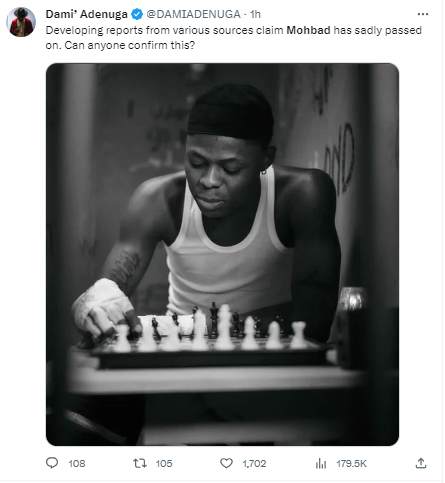 Olamide, Iyanya, Dotun, others express shock over news of Nigerian rapper, Mohbad