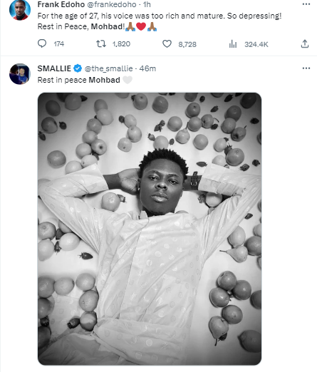 Olamide, Iyanya, Dotun, others express shock over news of Nigerian rapper, Mohbad