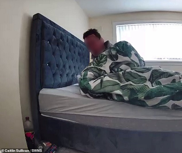 Bedroom camera catches stranger breaking into a woman