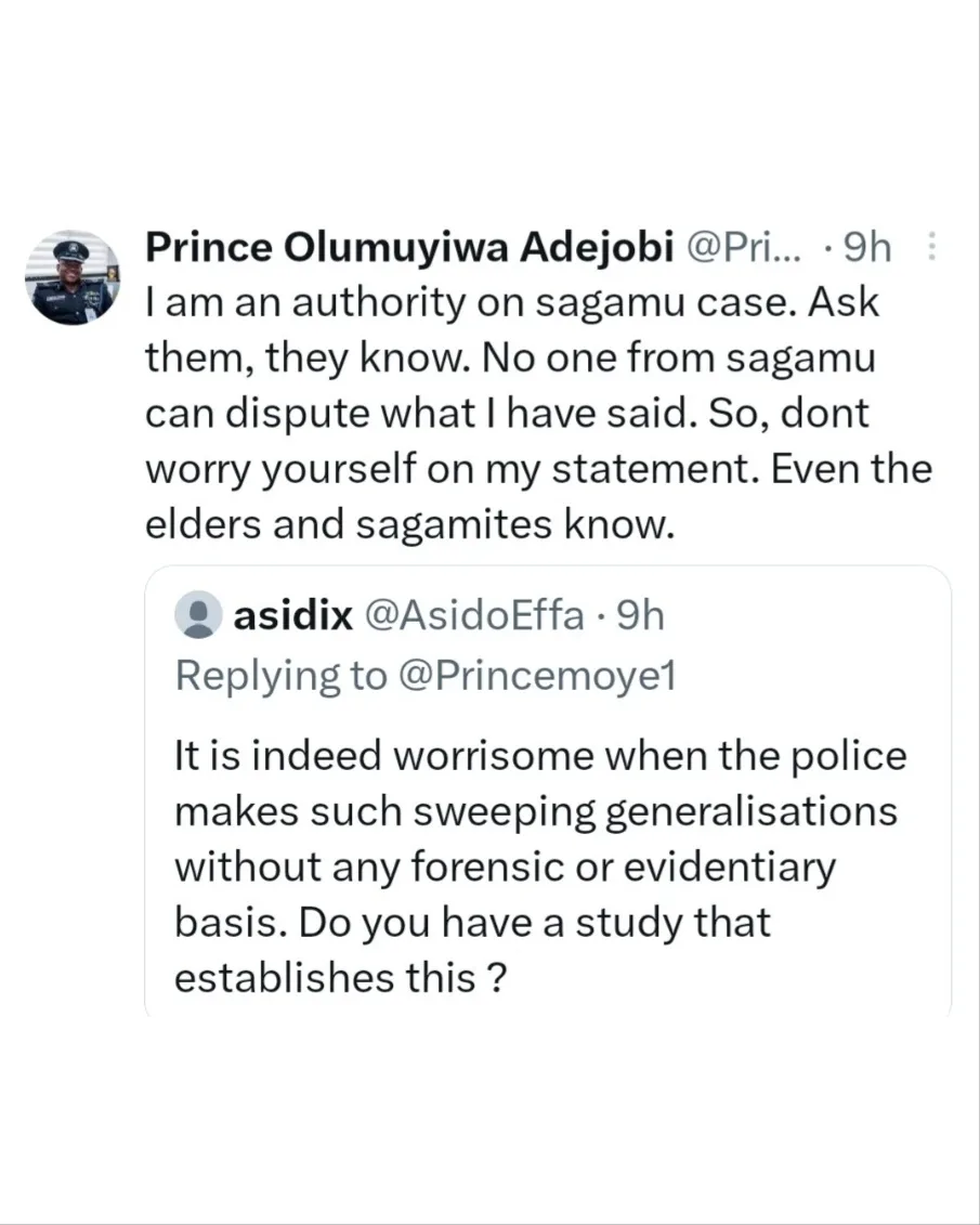 "In Sagamu, almost everyone young is a cultist" Police Force PRO Prince Olumuyiwa Adejobi says