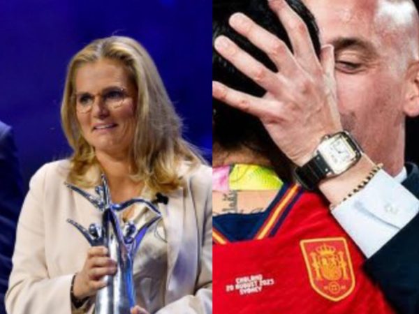 Kiss gate: England Women’s boss Sarina Wiegman blasts Spanish FA and Luis Rubiales after receiving UEFA Women’s Coach of the Year award
