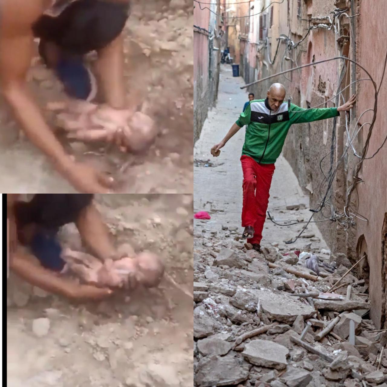 Update: New born baby dug out of the ground as over 2000 are people confirmed dead from rare Earthquake in Morocco