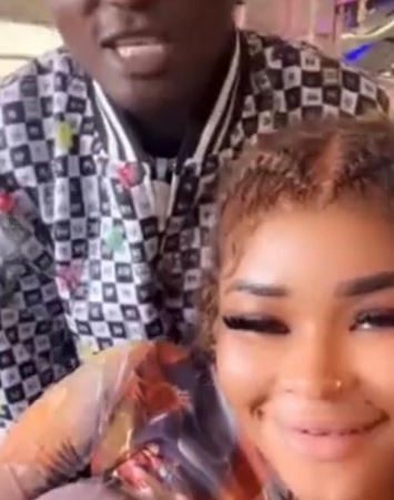 Late Alaafin Of Oyo’s Wife, Queen Dami, Shares Loved-up Video Of Herself And Portable