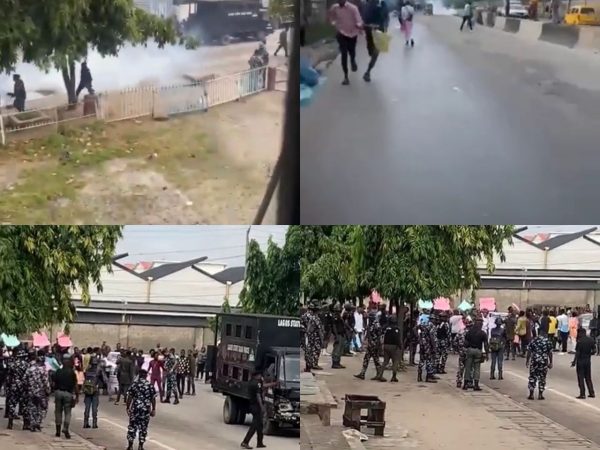 Police fires tear gas as UNILAG students protest hike in school fees