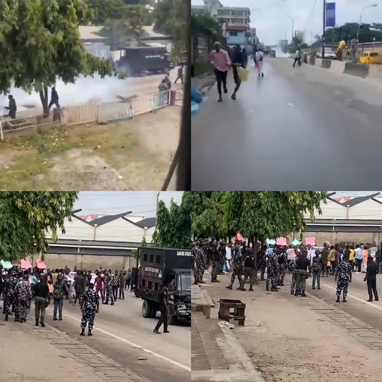 Police fires tear gas as UNILAG students protest hike in school fees