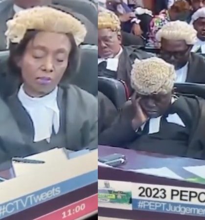 #PEPTJudgement: Lawyers spotted sleeping as judges deliver judgement at the Presidential Election Petition Court