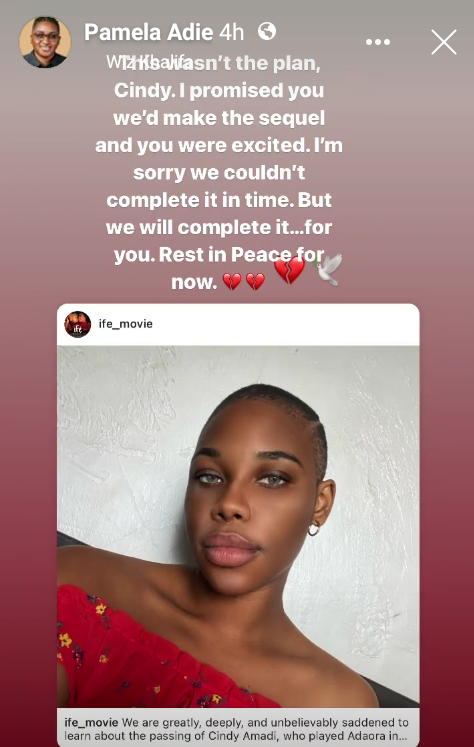 Nigerian actress, Cindy Amadi dies