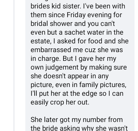 I made sure she didn’t appear in any picture – Nigerian photographer reveals how he took revenge on bride’s sister for embarrassing him after he asked for food