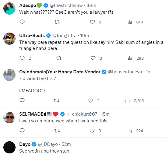 Nigerians react to trending video of BBNaija All Stars Housemates woefully failing basic education questions during a quiz