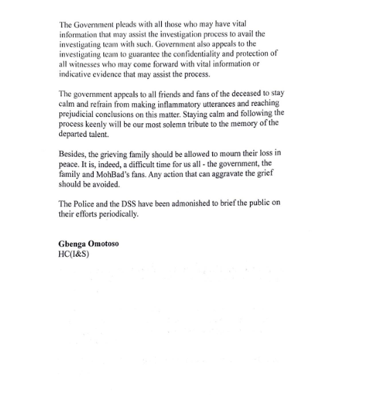 Gov Sanwo-Olu mourns Mohbad, invites DSS to join in probe of singer?s d�ath