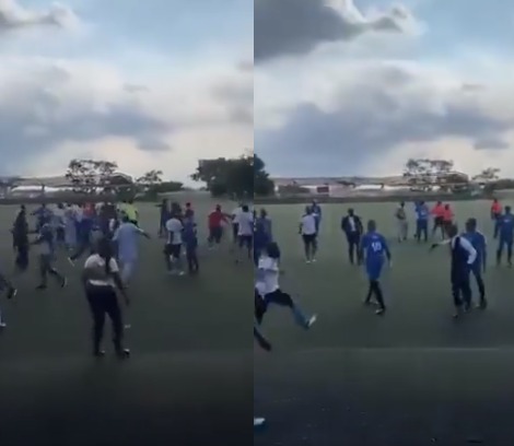 NBA conference: Lawyers engage in a fight on a football pitch in Abuja during a novelty match