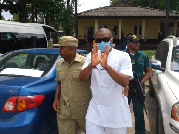 Dr Olufemi Olaleye seen being escorted out of court after he was sentenced to life imprisonment for r@ping wife’s teenage niece
