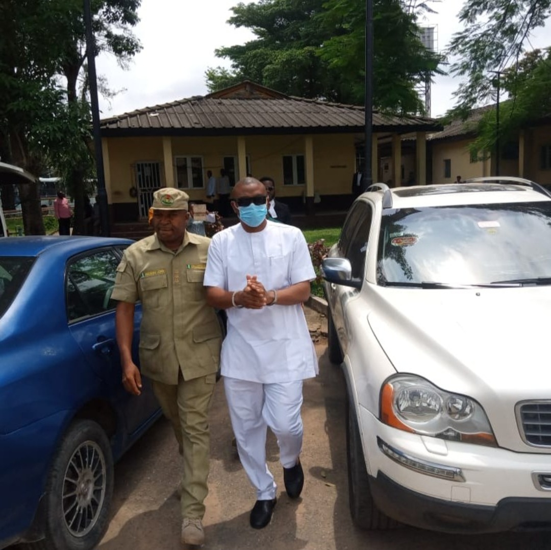 Dr Olufemi Olaleye seen being escorted out of court after he was sentenced to life imprisonment for r@ping wife