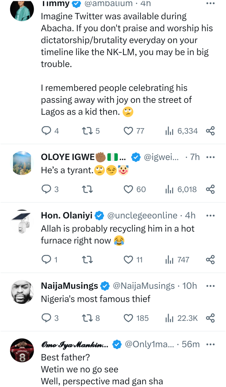 Nigerians react after Sani Abacha