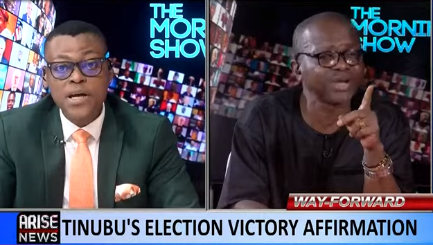 Arise TV anchor Rufai Oseni and APC chieftain, Jesutega Onokpasa, clash on live TV (video)