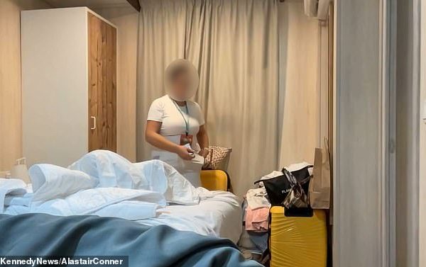Couple catch cleaner stealing items from their bags and hiding it in her BRA after setting up secret camera in their hotel room