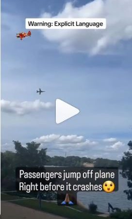 Moment Passengers Jumped Off Plane Before It Crashed