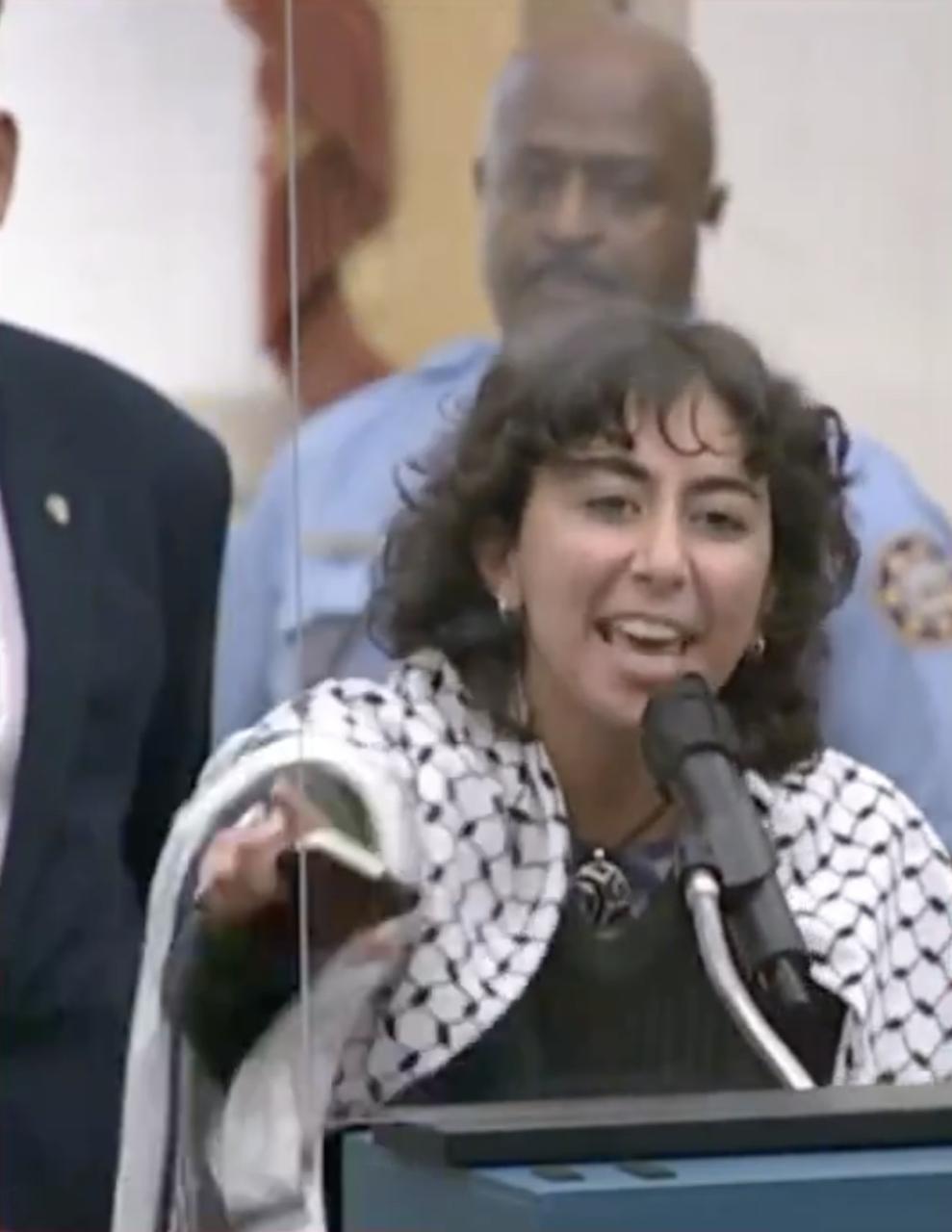 Student who praised ?glorious? Hamas terror attack later arrested for stealing Israeli flag