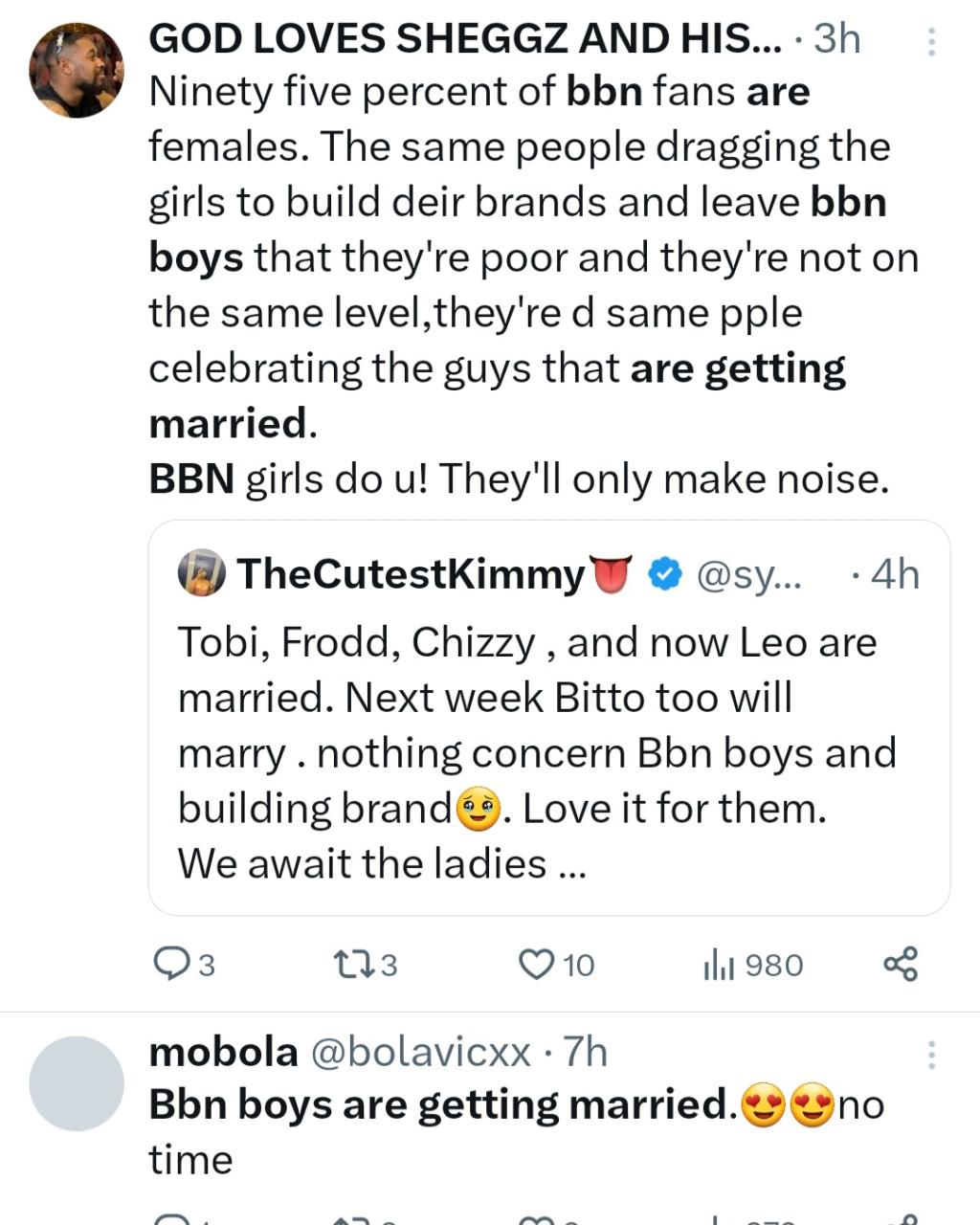 Phyna questions her female colleagues as they remain single while the men get married