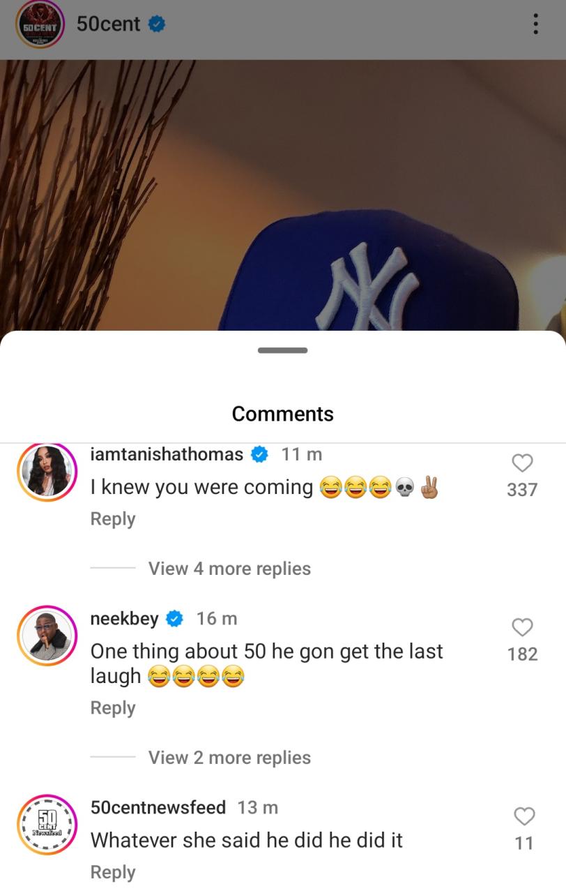 50 Cent mocks Diddy after he was accused of r@pe and physical abuse