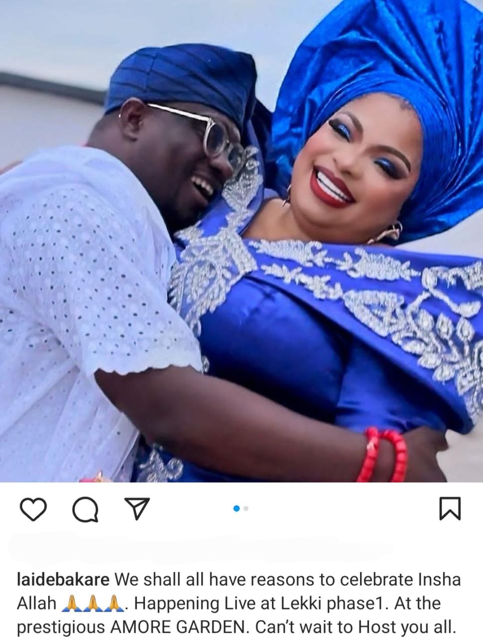 Actress Laide Bakare set to marry for the third time