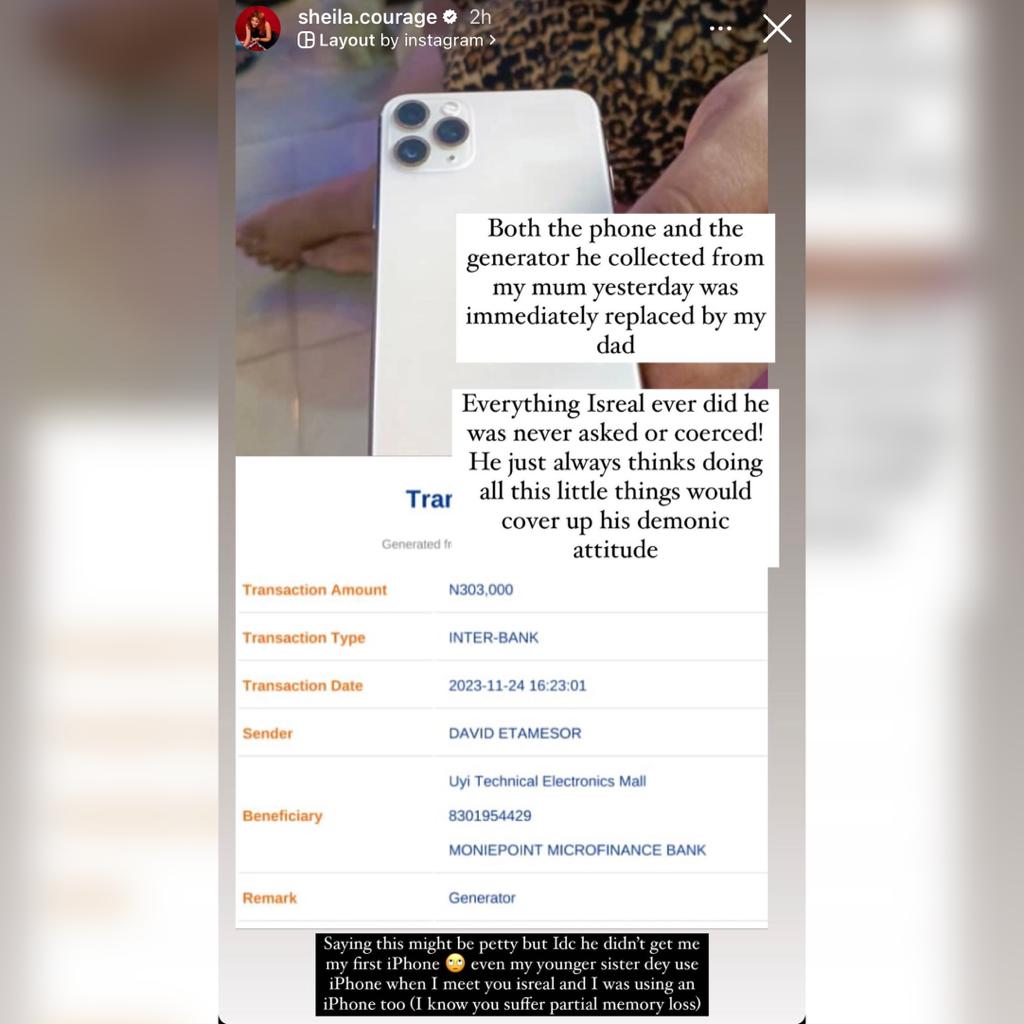 He didn?t want to be productive and when I tried to encourage him, he would say ?them no dey control Edo man?- Isreal DMW?s estranged wife, Sheila, speaks on why their marriage packed up