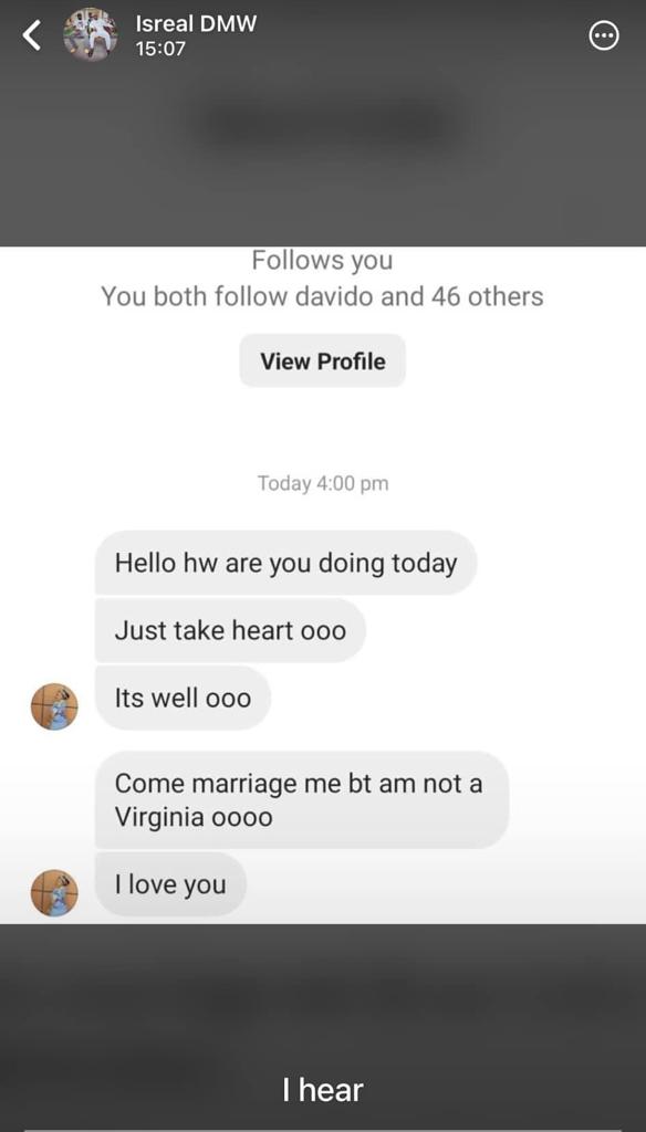 Isreal DMW shares Dms he has received from women asking him to come and marry them following his marital crisis