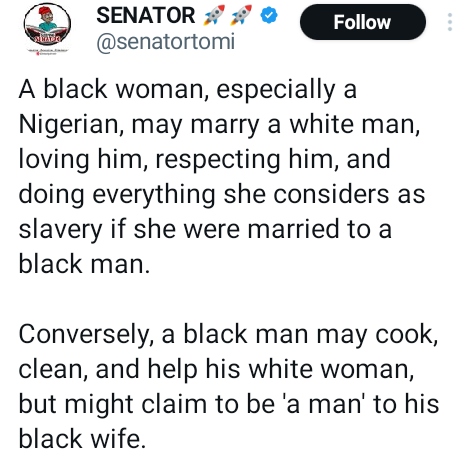 X user says Nigerian men and women would treat their spouses differently if they were ‘white’