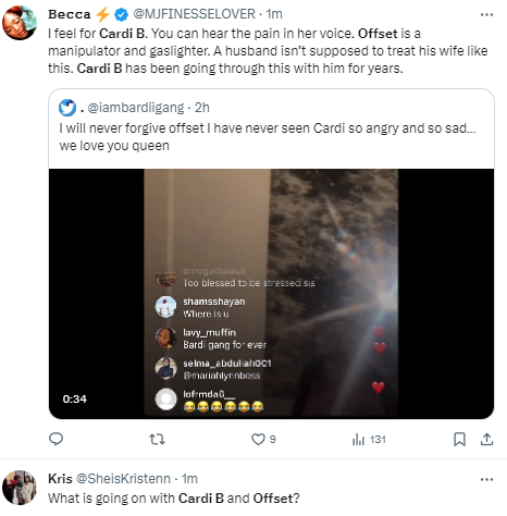 Cardi B breaks down in tears she slams ex Offset for