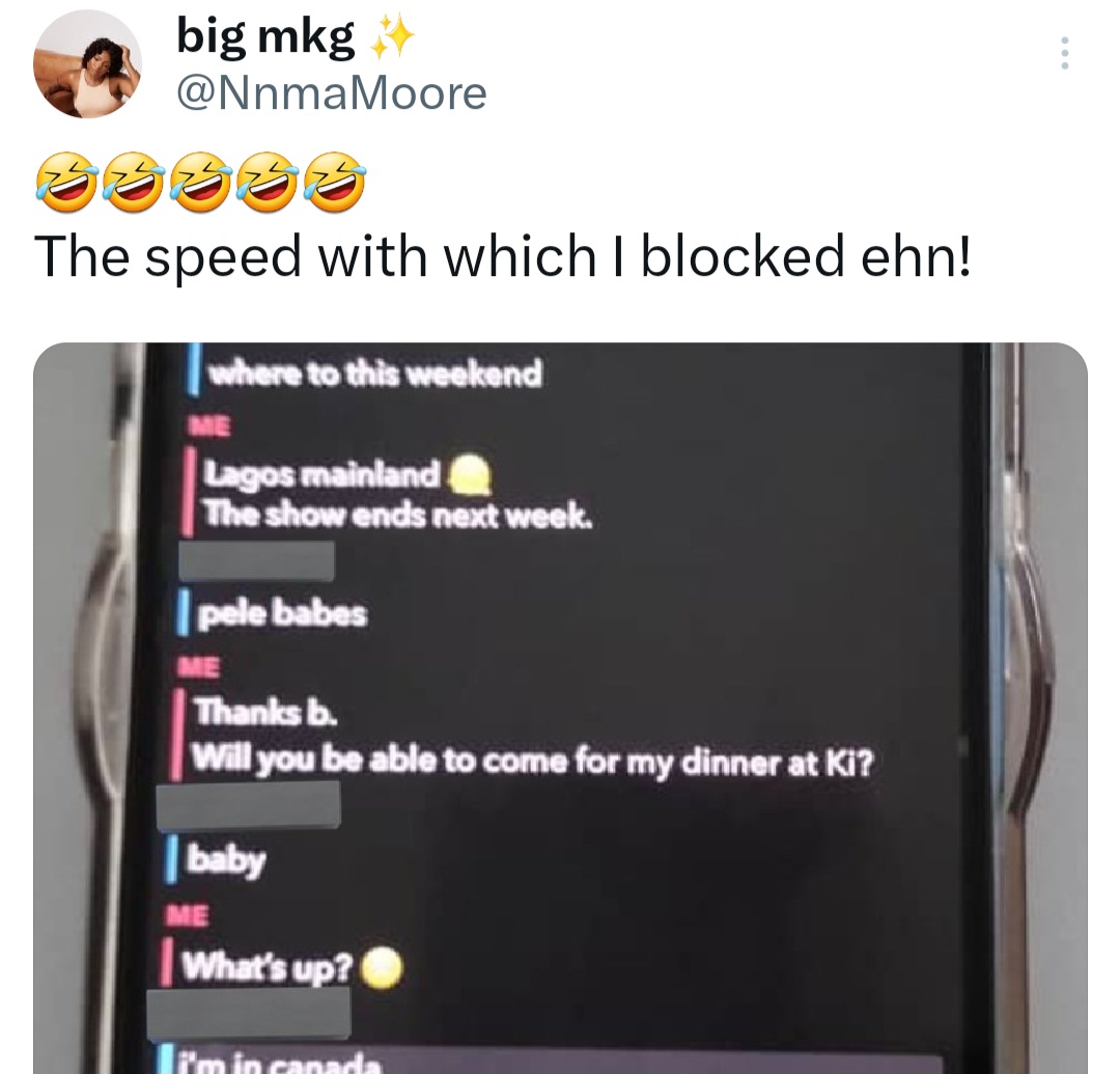 Woman shares chat that made her block her close male friend