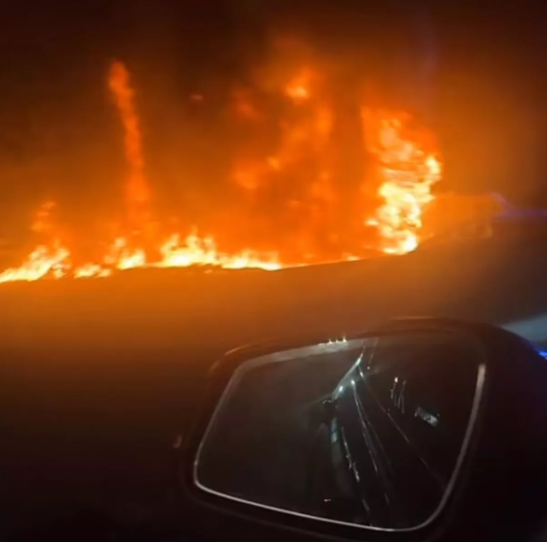 Passengers rushed to hospital as plane bursts into flames after slamming into motorway