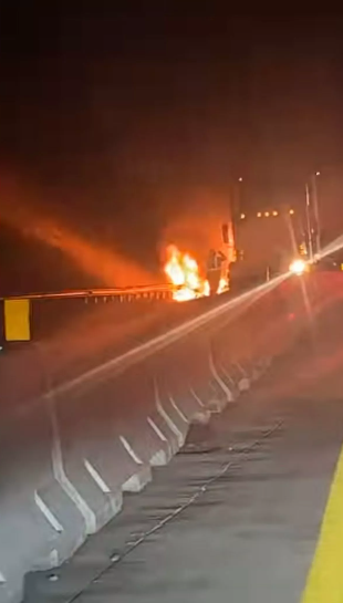 Passengers rushed to hospital as plane bursts into flames after slamming into motorway