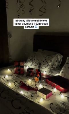 Ghanaian Lady Gifts Her Boyfriend Cash, MacBook Pro, Fuel Vouchers On His Birthday (Video)