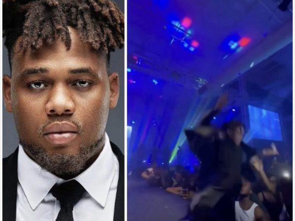 Singer BNXN falls off stage while performing at his concert (video)