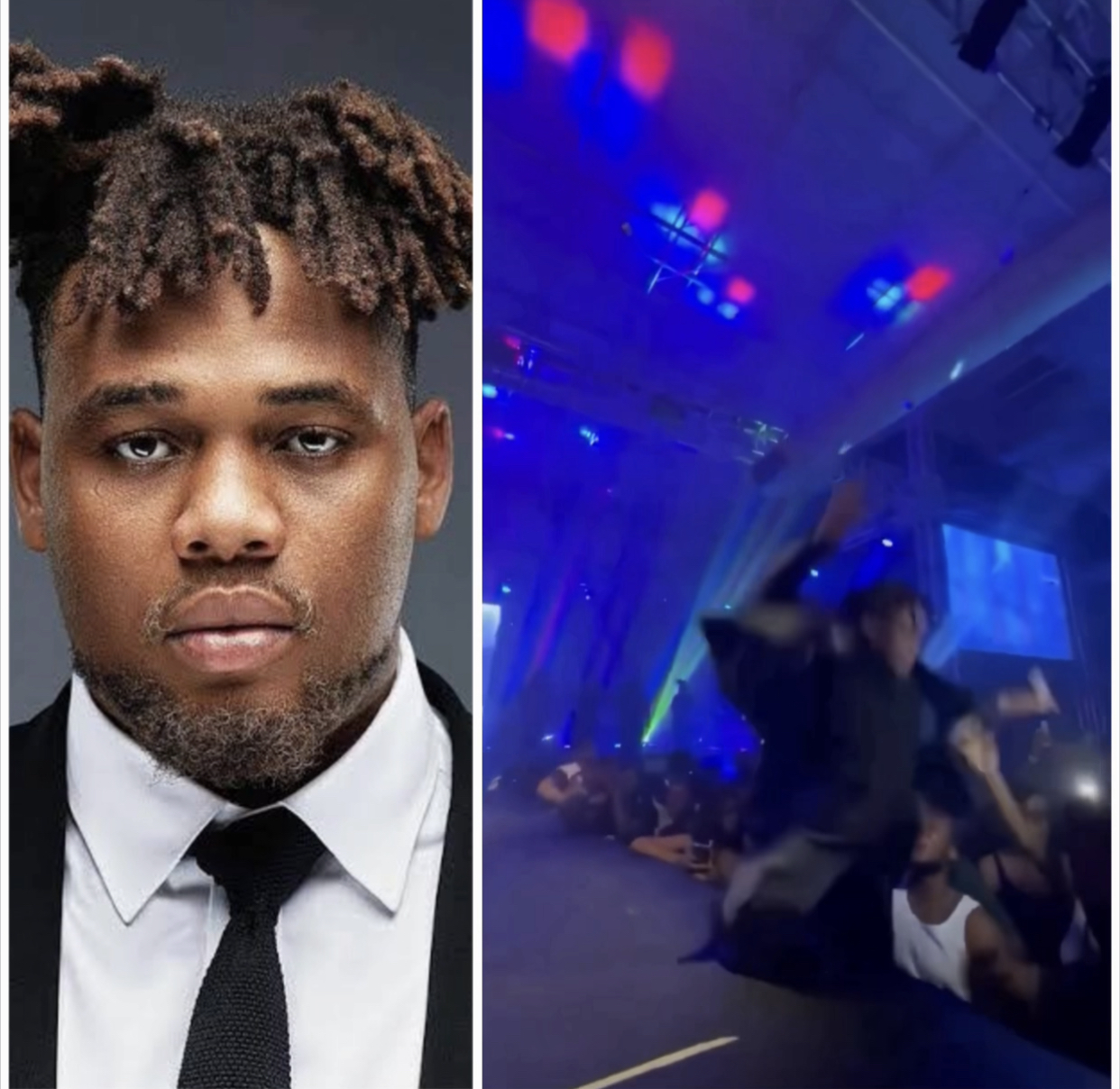 Singer BNXN falls off stage while performing at his concert (video)