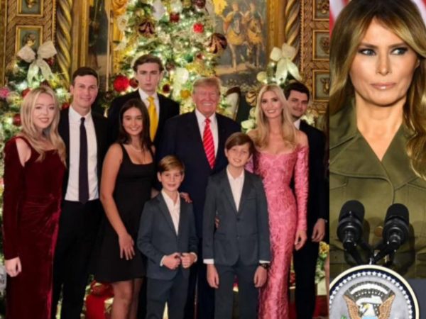 Melania Trump missing from Trump family Christmas photo