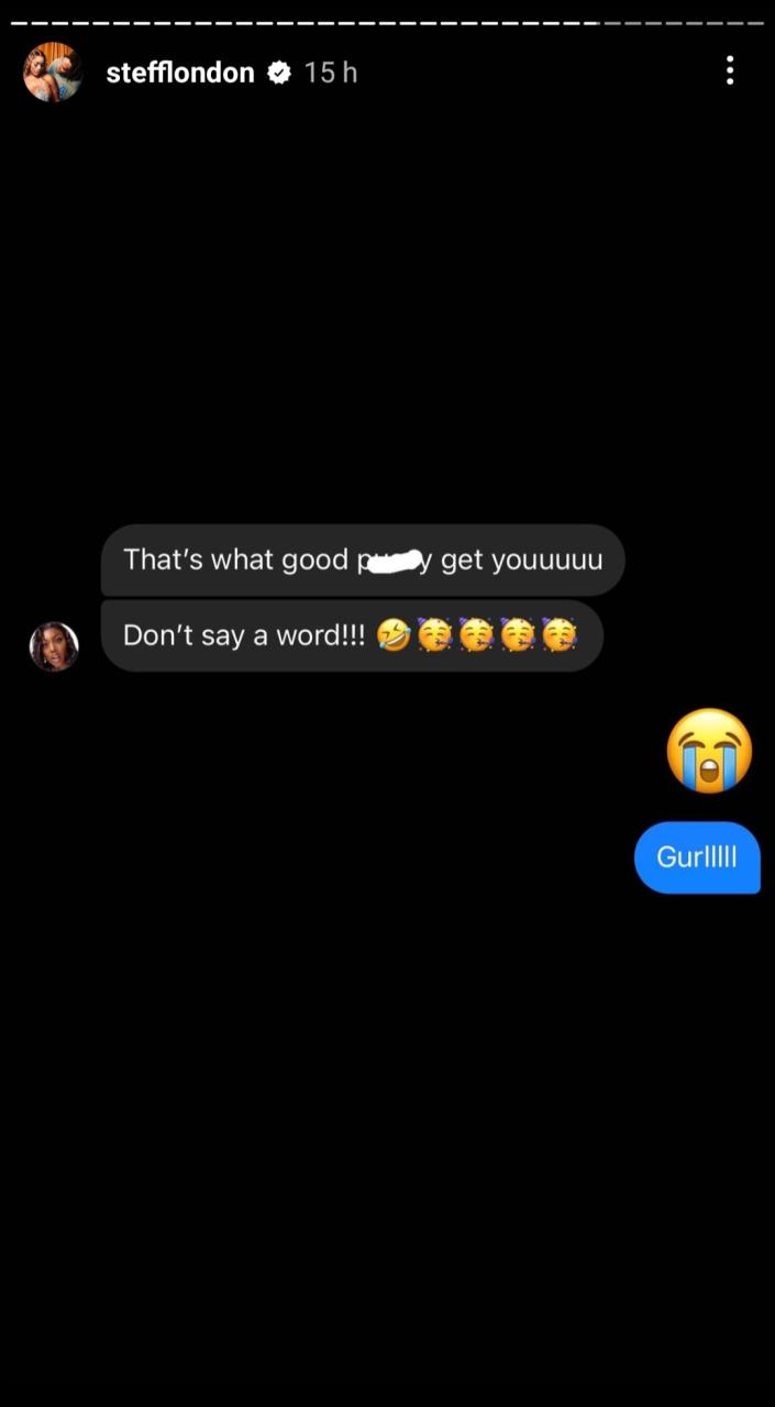Stefflon Don credits "good p****" as she