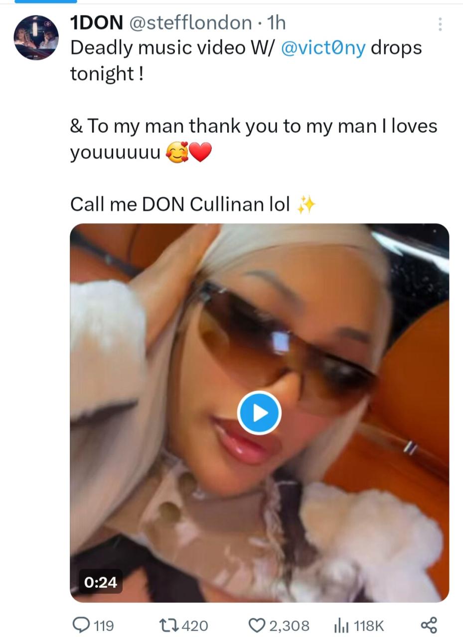 Stefflon Don credits "good p****" as she