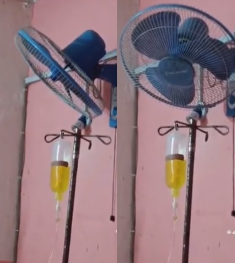 Nigerian man expresses shock after spoting an ‘amazing’ fan in a Nigerian hospital