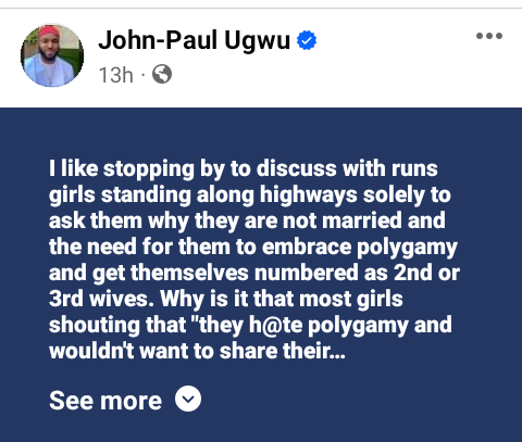 "Only people with bat brains believe in monogamy" - Nigerian man says as he shares video of 