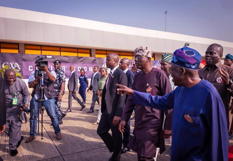 President Bola Ahmed Tinubu arrives in Lagos ahead of the Christmas celebration