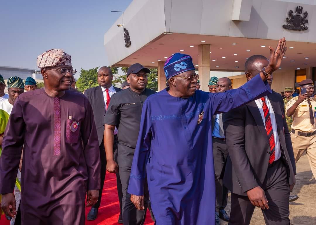President Bola Ahmed Tinubu arrives in Lagos ahead of the Christmas celebration