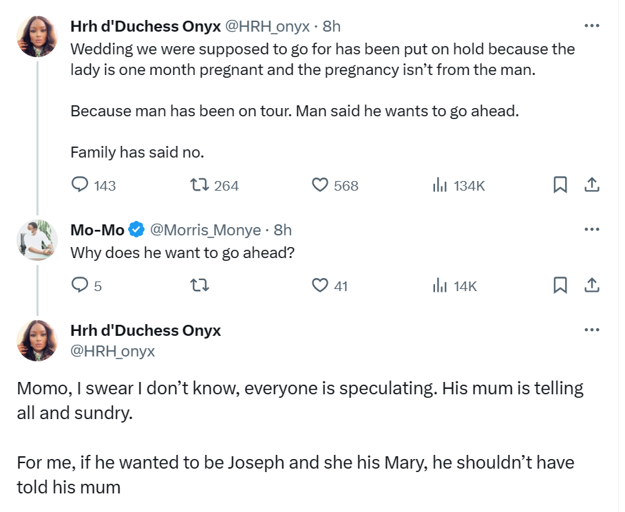 Wedding placed on hold after family insisted their son won