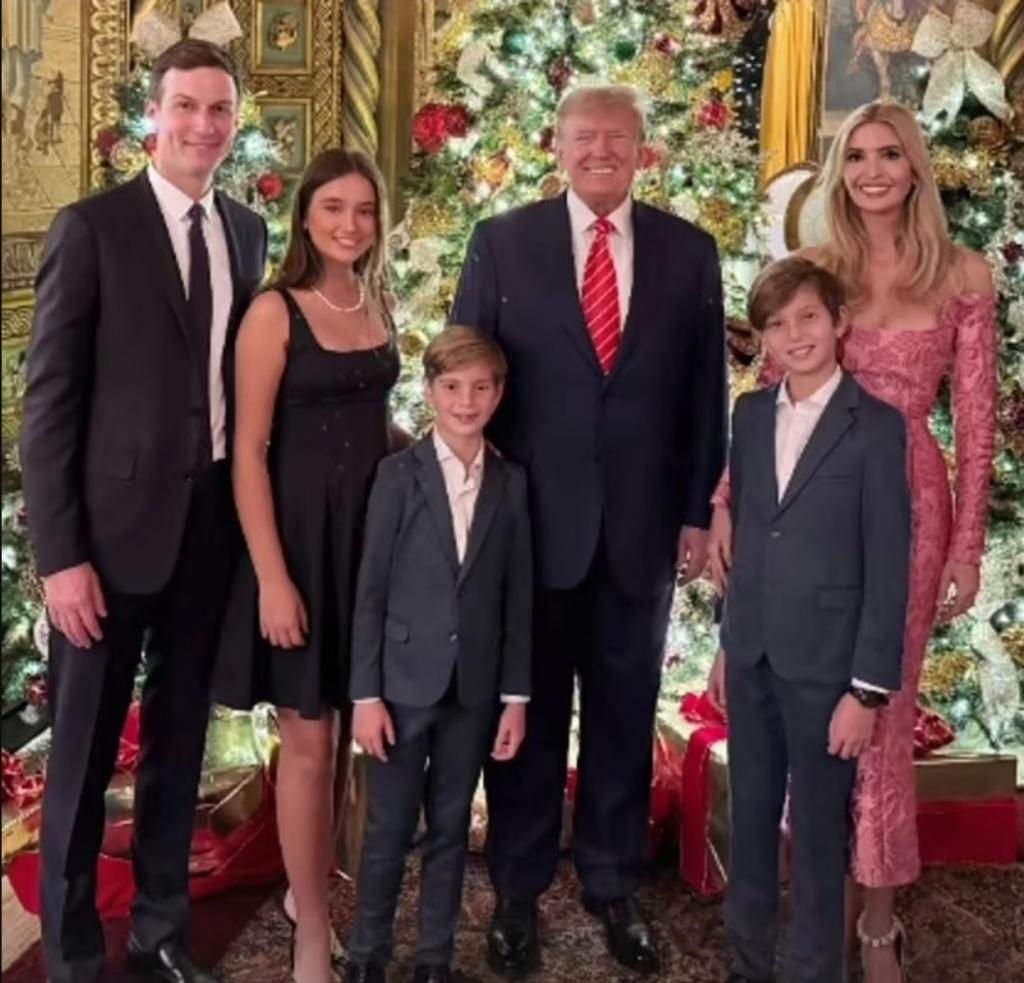 Melania Trump missing from Trump family Christmas photo