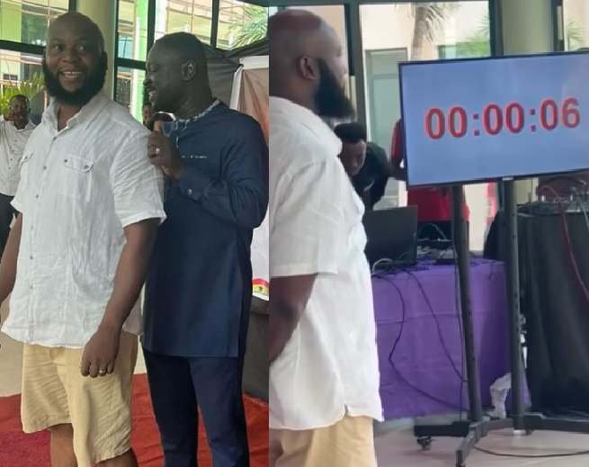 Ghanaian man attempts “Stan-a-thon” to break the Guinness World Record for longest standing by an individual