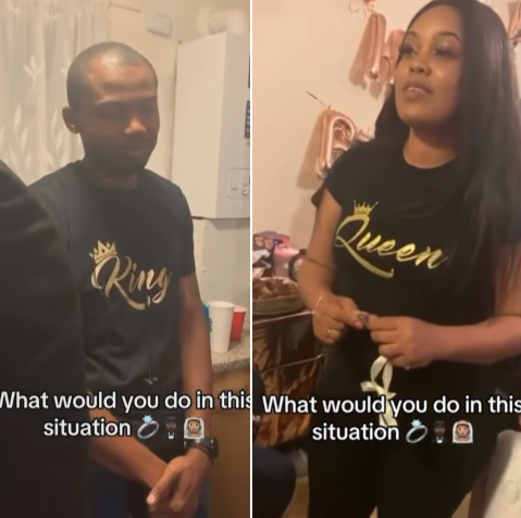 Single mother proposes to her man with the help of her children.