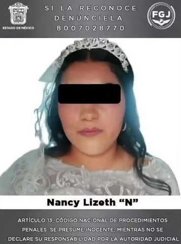 Bride is handcuffed and her mugshot taken in wedding dress before tying knot with cartel 