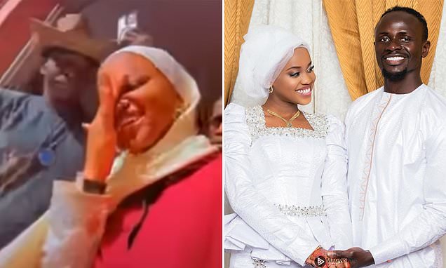 Sadio Mane’s 18-year-old wife gets a grand reception as she returns to school as over 100 schoolmates gather to receive her after her wedding to the footballer (Video)